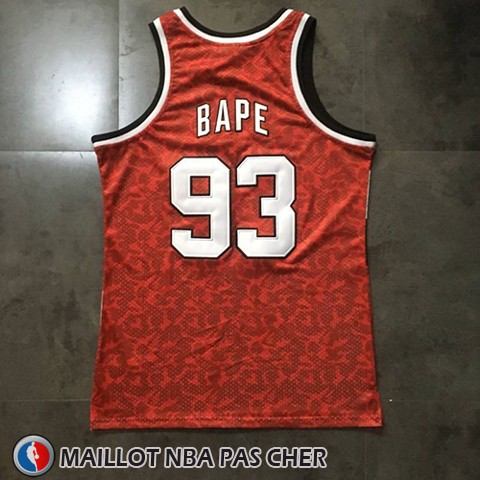 Maillot Portland Trail Blazers Bape No 93 Retro Rouge